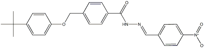 4-[(4-tert-butylphenoxy)methyl]-N'-{4-nitrobenzylidene}benzohydrazide 结构式