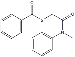 S-[2-(methylanilino)-2-oxoethyl] benzenecarbothioate Structure