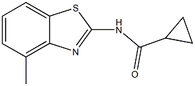 N-(4-methyl-1,3-benzothiazol-2-yl)cyclopropanecarboxamide,476278-72-5,结构式