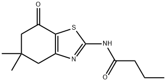 N-(5,5-dimethyl-7-oxo-4,5,6,7-tetrahydro-1,3-benzothiazol-2-yl)butanamide 化学構造式