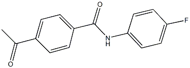 4-acetyl-N-(4-fluorophenyl)benzamide Struktur