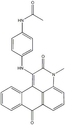 N-{4-[(3-methyl-2,7-dioxo-2,7-dihydro-3H-naphtho[1,2,3-de]quinolin-1-yl)amino]phenyl}acetamide Structure