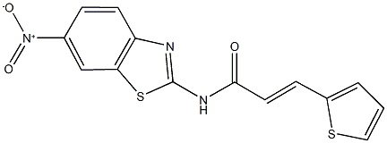 N-{6-nitro-1,3-benzothiazol-2-yl}-3-(2-thienyl)acrylamide Structure