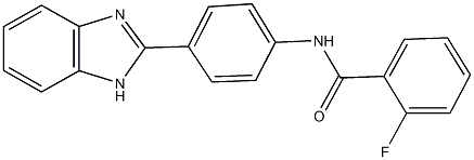 N-[4-(1H-benzimidazol-2-yl)phenyl]-2-fluorobenzamide 化学構造式