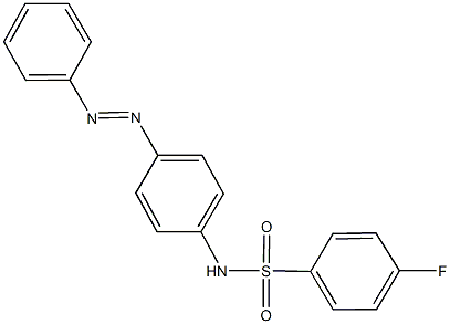 4-fluoro-N-[4-(phenyldiazenyl)phenyl]benzenesulfonamide Struktur