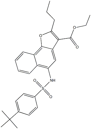 477487-28-8 ethyl 5-{[(4-tert-butylphenyl)sulfonyl]amino}-2-propylnaphtho[1,2-b]furan-3-carboxylate