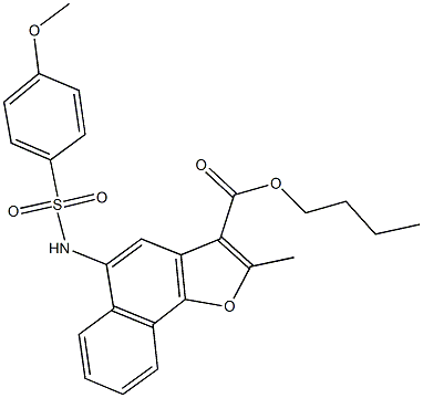 butyl 5-{[(4-methoxyphenyl)sulfonyl]amino}-2-methylnaphtho[1,2-b]furan-3-carboxylate|