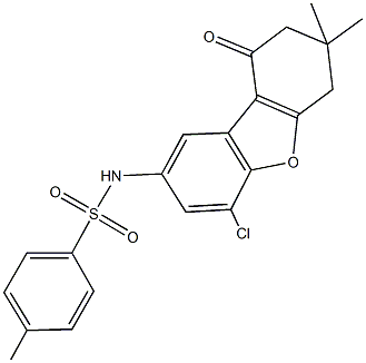N-(4-chloro-7,7-dimethyl-9-oxo-6,7,8,9-tetrahydrodibenzo[b,d]furan-2-yl)-4-methylbenzenesulfonamide Structure