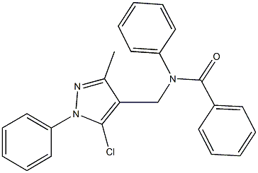 N-[(5-chloro-3-methyl-1-phenyl-1H-pyrazol-4-yl)methyl]-N-phenylbenzamide Structure