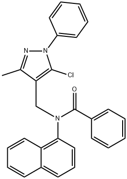 N-[(5-chloro-3-methyl-1-phenyl-1H-pyrazol-4-yl)methyl]-N-(1-naphthyl)benzamide Structure