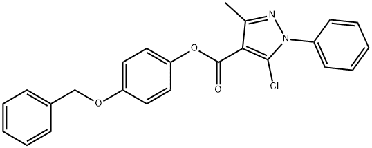 4-(benzyloxy)phenyl 5-chloro-3-methyl-1-phenyl-1H-pyrazole-4-carboxylate Struktur