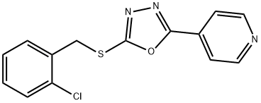 2-((2-氯苄基)硫基)-5-(吡啶-4-基)-1,3,4-恶二唑, 478482-74-5, 结构式