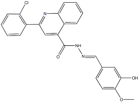 2-(2-chlorophenyl)-N'-(3-hydroxy-4-methoxybenzylidene)-4-quinolinecarbohydrazide,478820-91-6,结构式