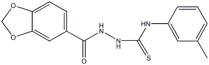 2-(1,3-benzodioxol-5-ylcarbonyl)-N-(3-methylphenyl)hydrazinecarbothioamide Structure