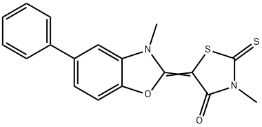 3-methyl-5-(3-methyl-5-phenyl-1,3-benzoxazol-2(3H)-ylidene)-2-thioxo-1,3-thiazolidin-4-one Structure