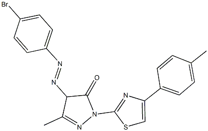 4-[(4-bromophenyl)diazenyl]-5-methyl-2-[4-(4-methylphenyl)-1,3-thiazol-2-yl]-2,4-dihydro-3H-pyrazol-3-one Structure