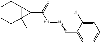 N'-(2-chlorobenzylidene)-1-methylbicyclo[4.1.0]heptane-7-carbohydrazide Structure