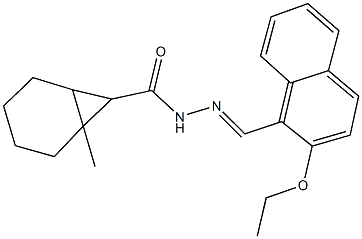 N'-[(2-ethoxy-1-naphthyl)methylene]-1-methylbicyclo[4.1.0]heptane-7-carbohydrazide,481634-58-6,结构式