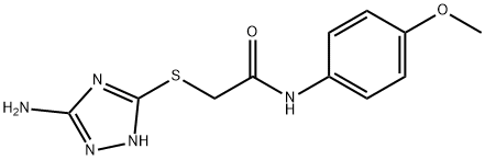 2-[(5-amino-1H-1,2,4-triazol-3-yl)sulfanyl]-N-(4-methoxyphenyl)acetamide Struktur
