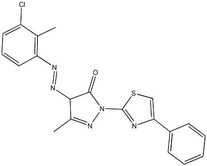 481702-05-0 4-[(3-chloro-2-methylphenyl)diazenyl]-5-methyl-2-(4-phenyl-1,3-thiazol-2-yl)-2,4-dihydro-3H-pyrazol-3-one
