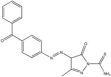 481702-12-9 4-[(4-benzoylphenyl)diazenyl]-3-methyl-5-oxo-4,5-dihydro-1H-pyrazole-1-carbothioamide