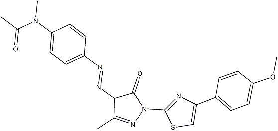 N-[4-({1-[4-(4-methoxyphenyl)-1,3-thiazol-2-yl]-3-methyl-5-oxo-4,5-dihydro-1H-pyrazol-4-yl}diazenyl)phenyl]-N-methylacetamide Structure