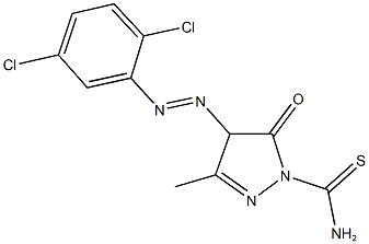 4-[(2,5-dichlorophenyl)diazenyl]-3-methyl-5-oxo-4,5-dihydro-1H-pyrazole-1-carbothioamide Struktur