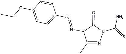 4-[(4-ethoxyphenyl)diazenyl]-3-methyl-5-oxo-4,5-dihydro-1H-pyrazole-1-carbothioamide,481702-98-1,结构式