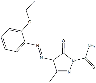 4-[(2-ethoxyphenyl)diazenyl]-3-methyl-5-oxo-4,5-dihydro-1H-pyrazole-1-carbothioamide Structure