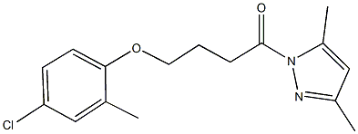 1-[4-(4-chloro-2-methylphenoxy)butanoyl]-3,5-dimethyl-1H-pyrazole,482573-60-4,结构式