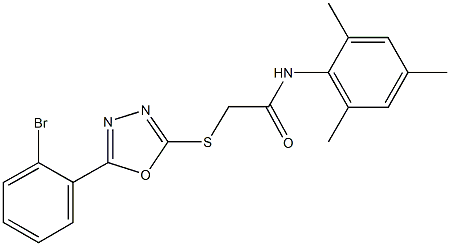 482614-89-1 2-{[5-(2-bromophenyl)-1,3,4-oxadiazol-2-yl]sulfanyl}-N-mesitylacetamide