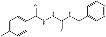 N-benzyl-2-(4-methylbenzoyl)hydrazinecarbothioamide,482614-93-7,结构式
