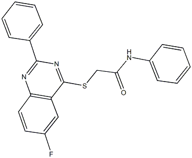 2-[(6-fluoro-2-phenylquinazolin-4-yl)sulfanyl]-N-phenylacetamide Structure