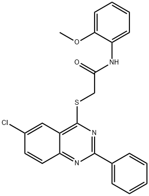 2-[(6-chloro-2-phenyl-4-quinazolinyl)sulfanyl]-N-(2-methoxyphenyl)acetamide|