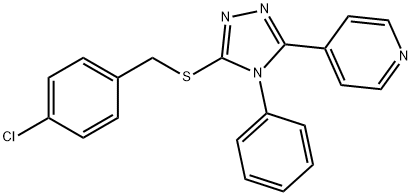 4-chlorobenzyl 4-phenyl-5-(4-pyridinyl)-4H-1,2,4-triazol-3-yl sulfide 化学構造式