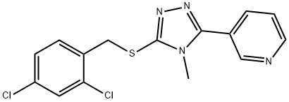 (2,4-dichlorophenyl)methyl 4-methyl-5-pyridin-3-yl-4H-1,2,4-triazol-3-yl sulfide Structure