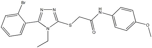 2-{[5-(2-bromophenyl)-4-ethyl-4H-1,2,4-triazol-3-yl]sulfanyl}-N-(4-methoxyphenyl)acetamide Structure