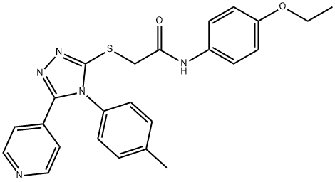 N-(4-ethoxyphenyl)-2-{[4-(4-methylphenyl)-5-(4-pyridinyl)-4H-1,2,4-triazol-3-yl]sulfanyl}acetamide Structure