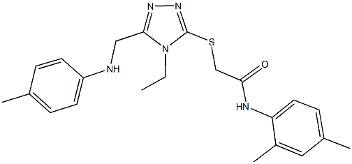 482640-45-9 N-(2,4-dimethylphenyl)-2-{[4-ethyl-5-(4-toluidinomethyl)-4H-1,2,4-triazol-3-yl]sulfanyl}acetamide