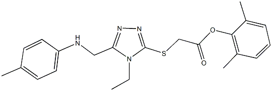 482640-81-3 2,6-dimethylphenyl {[4-ethyl-5-(4-toluidinomethyl)-4H-1,2,4-triazol-3-yl]sulfanyl}acetate