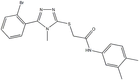 482642-57-9 2-{[5-(2-bromophenyl)-4-methyl-4H-1,2,4-triazol-3-yl]sulfanyl}-N-(3,4-dimethylphenyl)acetamide