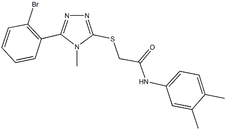 2-{[5-(2-bromophenyl)-4-methyl-4H-1,2,4-triazol-3-yl]sulfanyl}-N-(3,4-dimethylphenyl)acetamide Structure