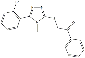 2-{[5-(2-bromophenyl)-4-methyl-4H-1,2,4-triazol-3-yl]sulfanyl}-1-phenylethanone,482642-93-3,结构式