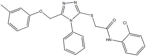 N-(2-chlorophenyl)-2-({5-[(3-methylphenoxy)methyl]-4-phenyl-4H-1,2,4-triazol-3-yl}sulfanyl)acetamide|