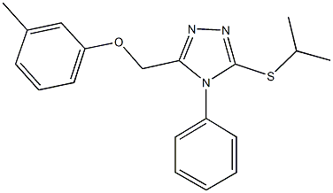3-(isopropylsulfanyl)-5-[(3-methylphenoxy)methyl]-4-phenyl-4H-1,2,4-triazole Structure