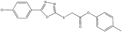 482644-22-4 4-methylphenyl {[5-(4-chlorophenyl)-1,3,4-oxadiazol-2-yl]sulfanyl}acetate