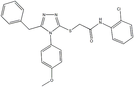 2-{[5-benzyl-4-(4-methoxyphenyl)-4H-1,2,4-triazol-3-yl]sulfanyl}-N-(2-chlorophenyl)acetamide Structure