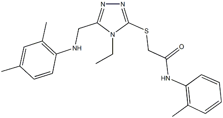 2-({5-[(2,4-dimethylanilino)methyl]-4-ethyl-4H-1,2,4-triazol-3-yl}sulfanyl)-N-(2-methylphenyl)acetamide|