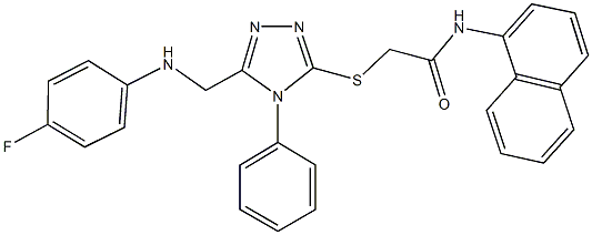 2-({5-[(4-fluoroanilino)methyl]-4-phenyl-4H-1,2,4-triazol-3-yl}sulfanyl)-N-(1-naphthyl)acetamide Structure