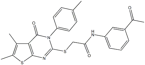 N-(3-acetylphenyl)-2-{[5,6-dimethyl-3-(4-methylphenyl)-4-oxo-3,4-dihydrothieno[2,3-d]pyrimidin-2-yl]sulfanyl}acetamide|